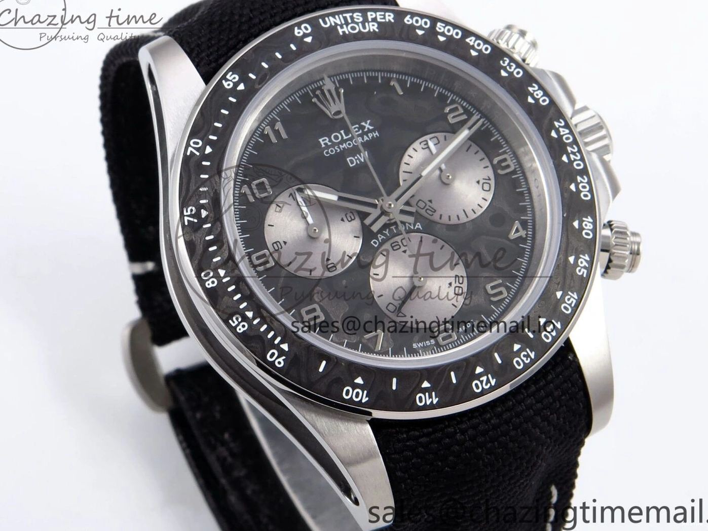 MiroTime 0321 Daytona EXCEPTIONAL-1 DIWF Best Edition Gray Dial on Black Nylon Strap SH Vibrant 1010